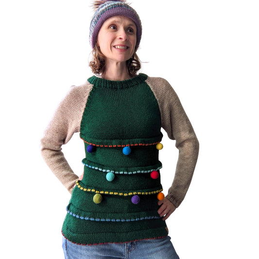 Adults Merino Wool Winter 'Garland' Jumper (Made to order)