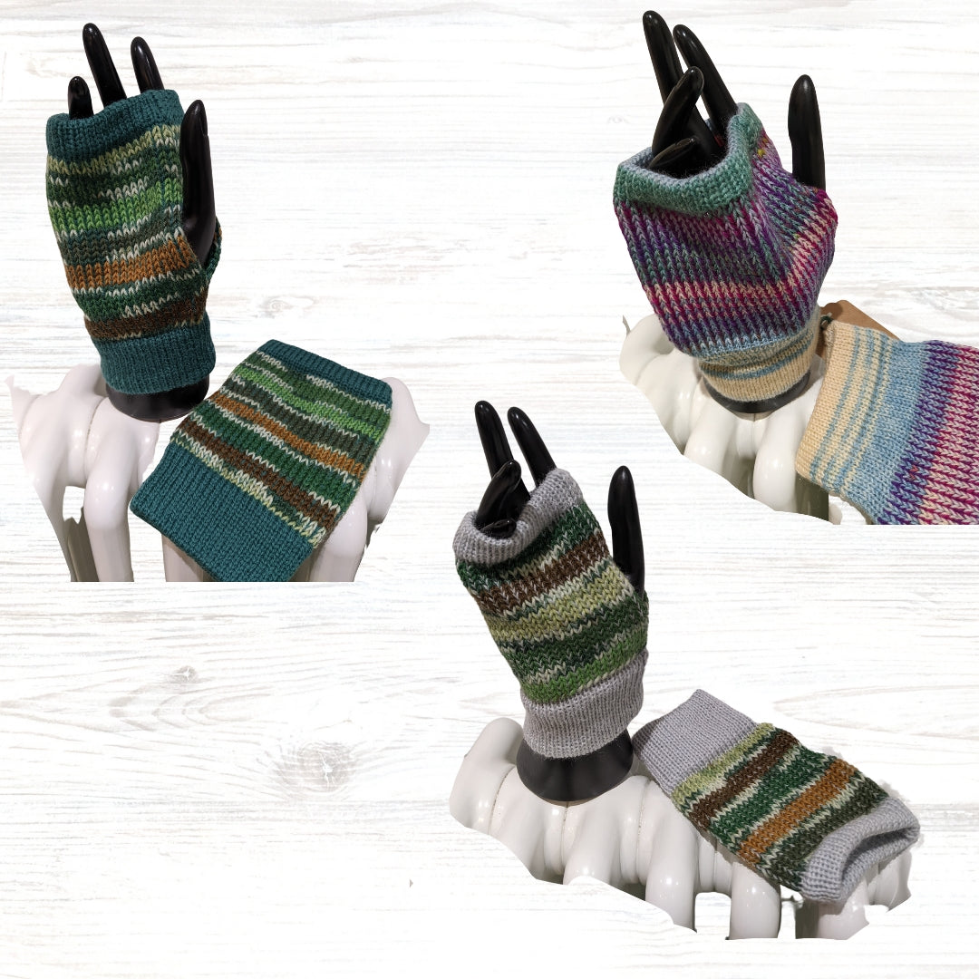 One-of-a-kind Hand Warmers/ Fingerless Gloves (multiple styles/sizes)