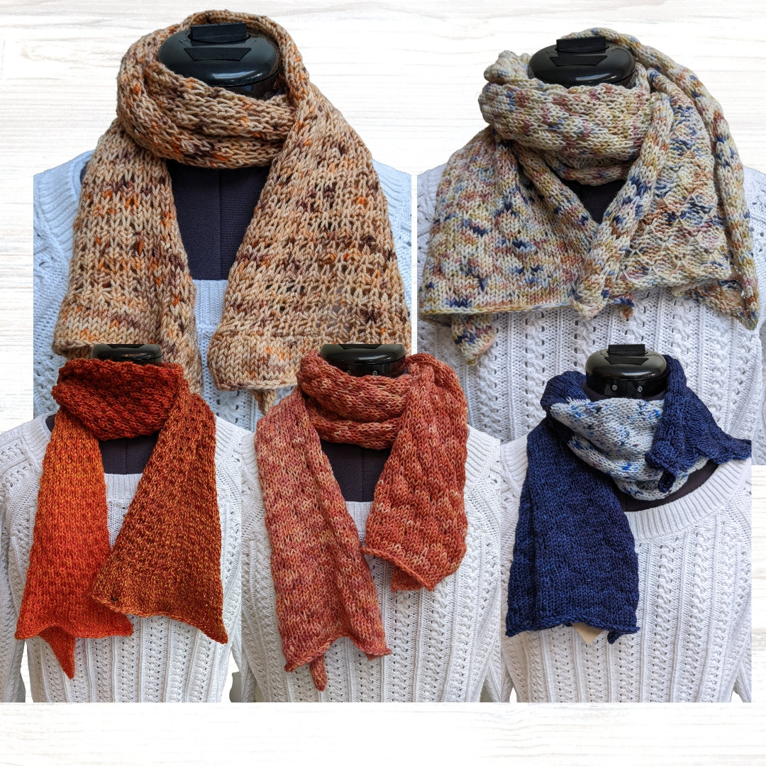 One-of-a-kind Merino Reversible Scarves (different colours/styles available)