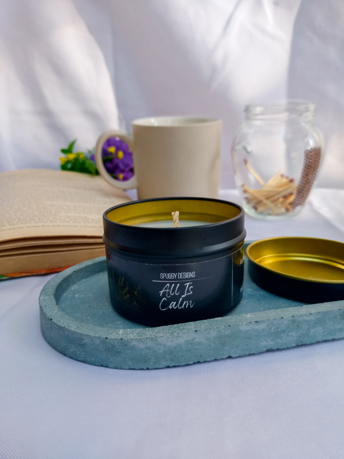 All is Calm Candle – Hand Poured Soy Wax | Warm Florals & Creamy Woods