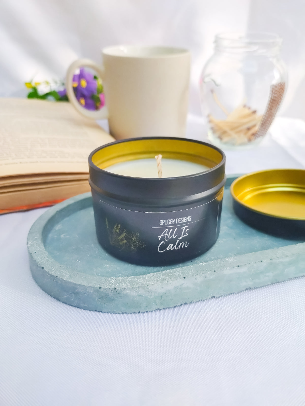 All is Calm Candle – Hand Poured Soy Wax | Warm Florals & Creamy Woods