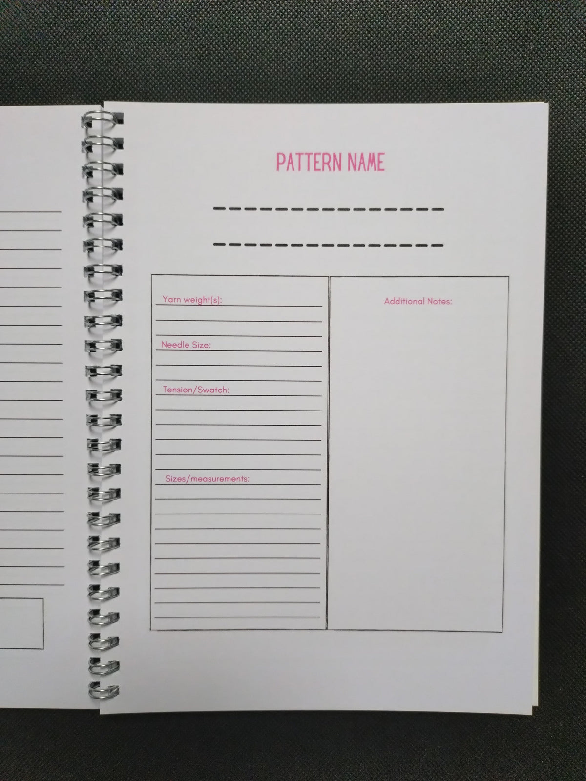 SALE: Heart Knitting Pattern Notebook (A5)