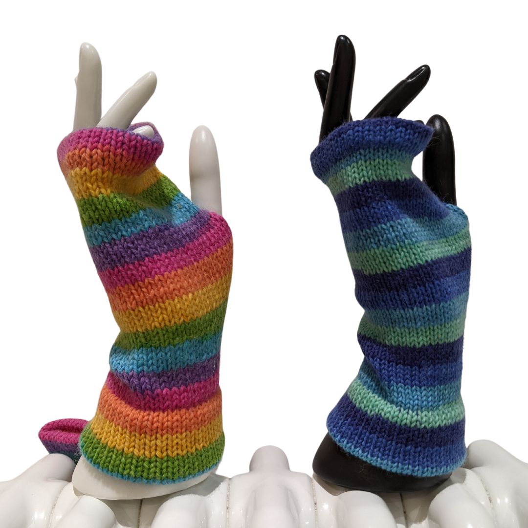 Wrist Warmers - 4 colour choices. One Size (Blended Wool)