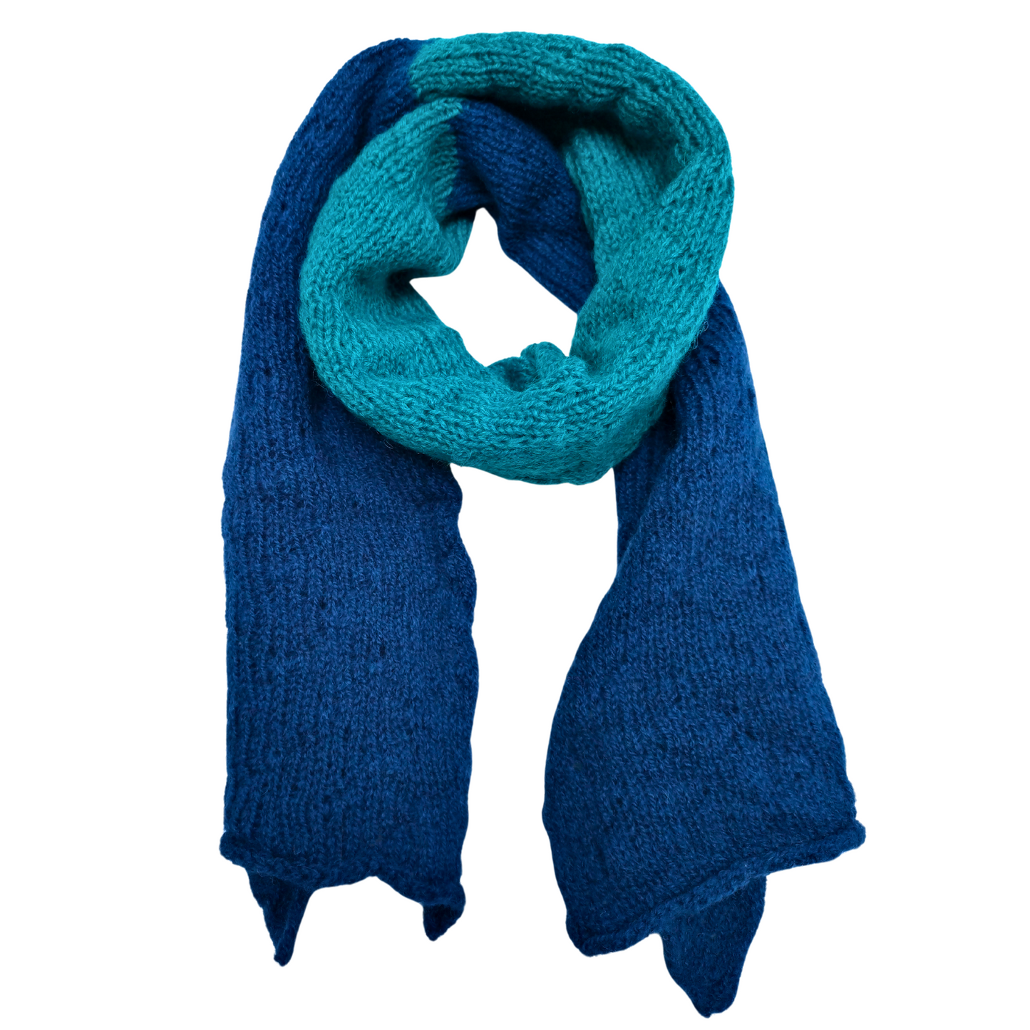 British Wool Scarf - Handmade using hand dyed yarn