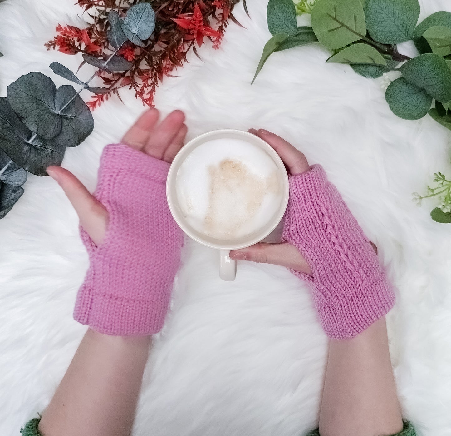 Cute and fun bubblegum pink fingerless gloves handmade hand warmer fingerless gloves. Hand crafted in the UK using ethically sourced fibres, by sustainable knitwear brand Spuggy Designs. Ready to ship. Perfect gifts for him, her, them or teens.
