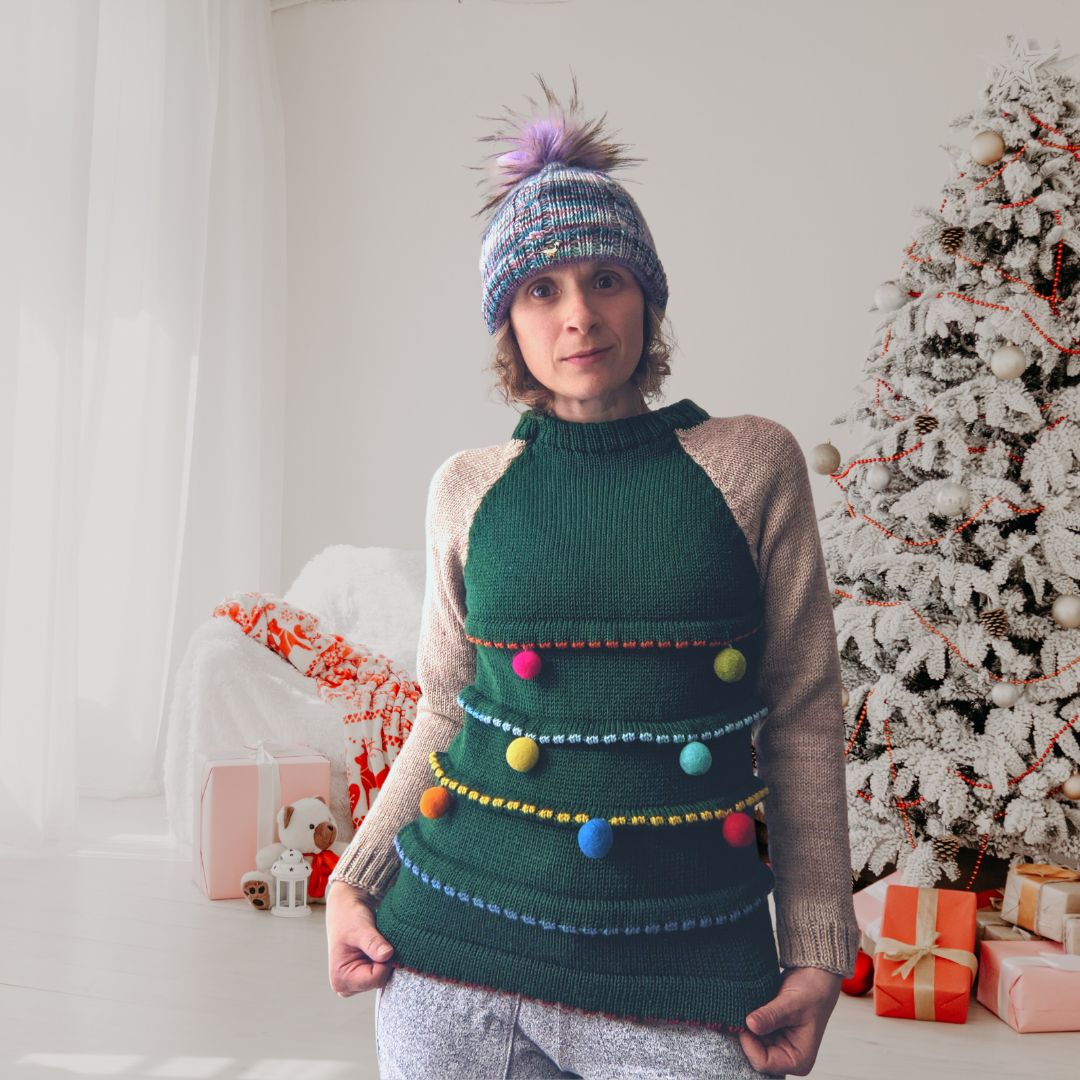 Adults Merino Wool Winter 'Garland' Jumper (Made to order)