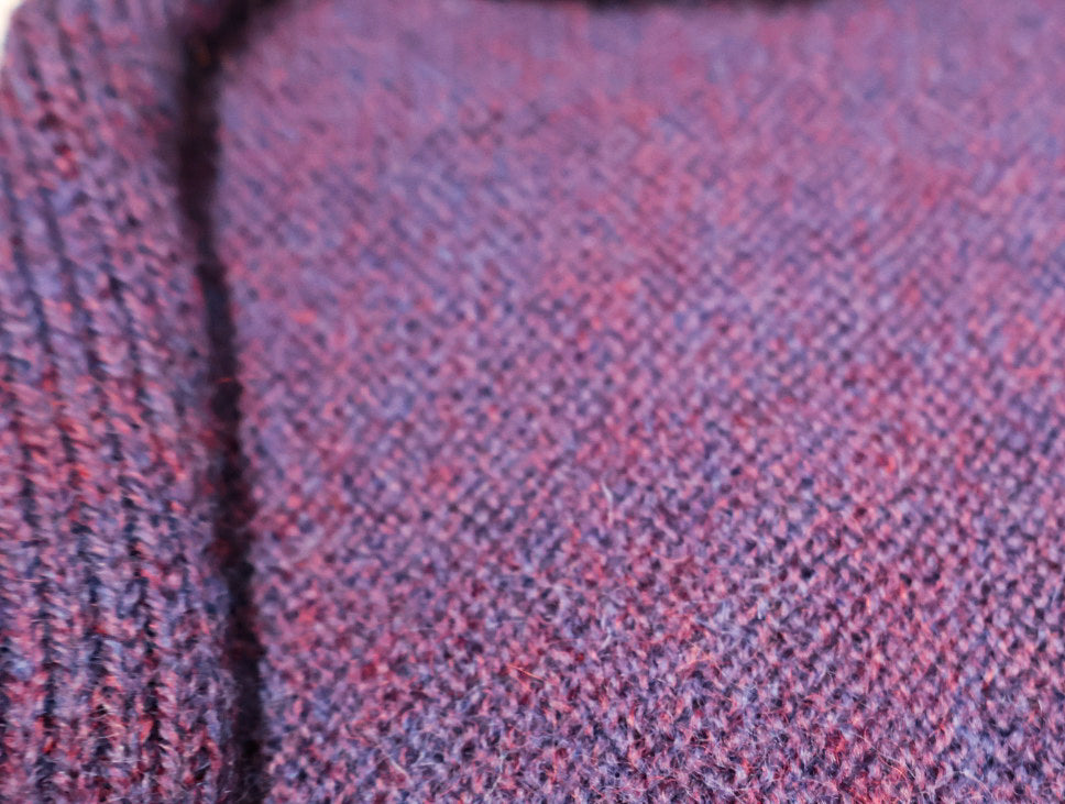 Heather Purple Triangle Scarf - British Wool