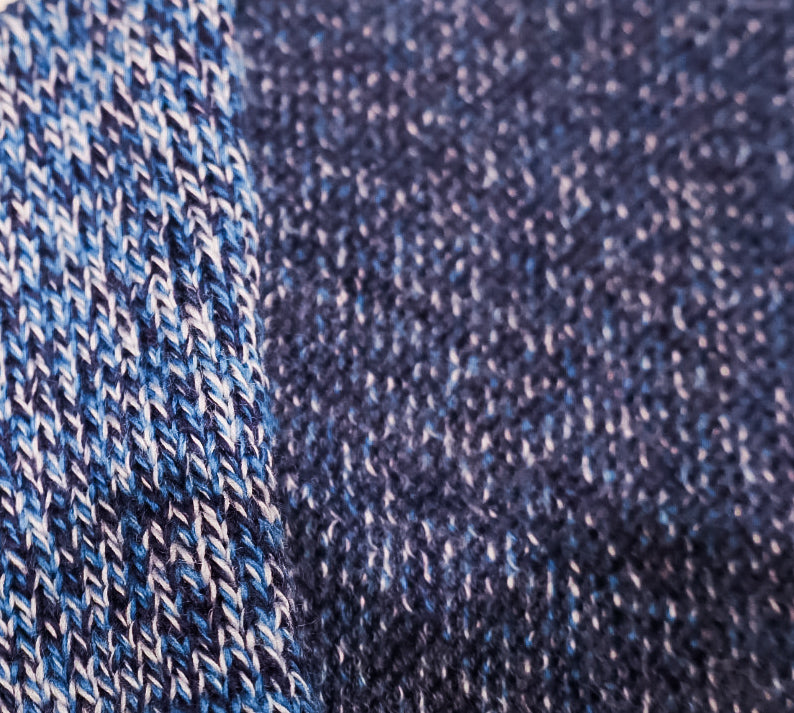 Twisted Blue Triangle Scarf - British & Merino Wool