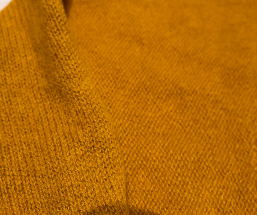 Golden Yellow Triangle Scarf - British Wool