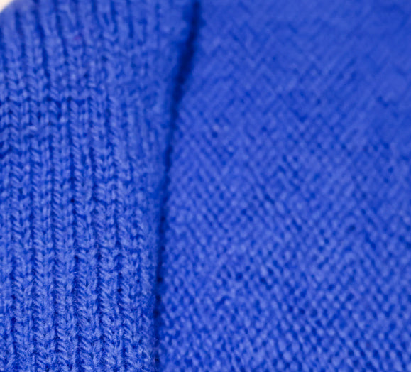 Cobalt Blue Triangle Scarf - British Wool