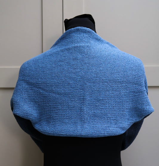 SALE: Blue & Navy Lightweight Bolero Shrug - Recycled Cotton