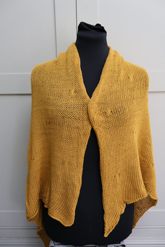 SALE: Cotton Shawl Wrap - Golden Yellow