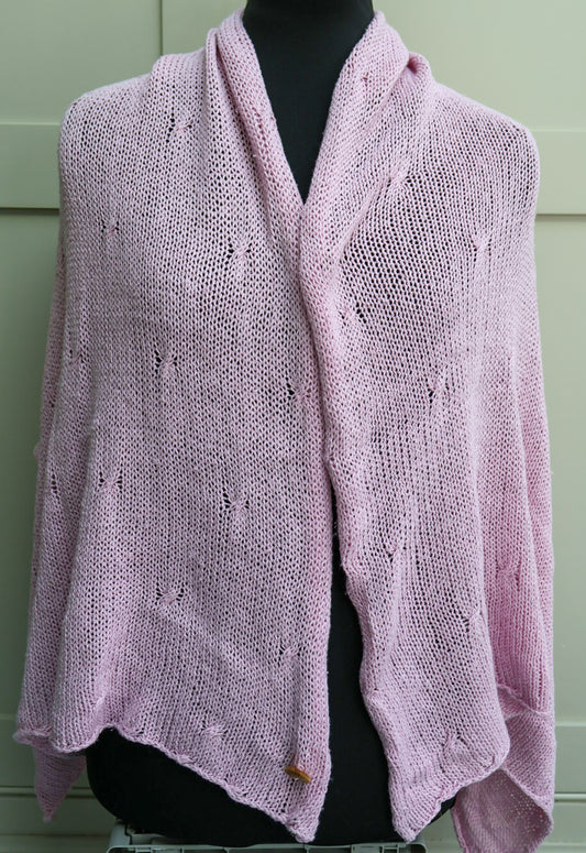 SALE: Cotton Shawl Wrap - Pale Pink