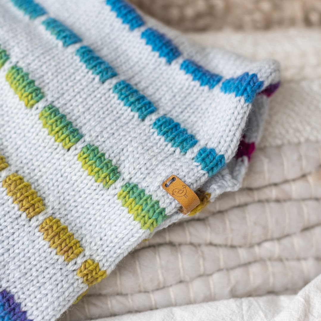 Merino Spotty Snood (Pale Blue)