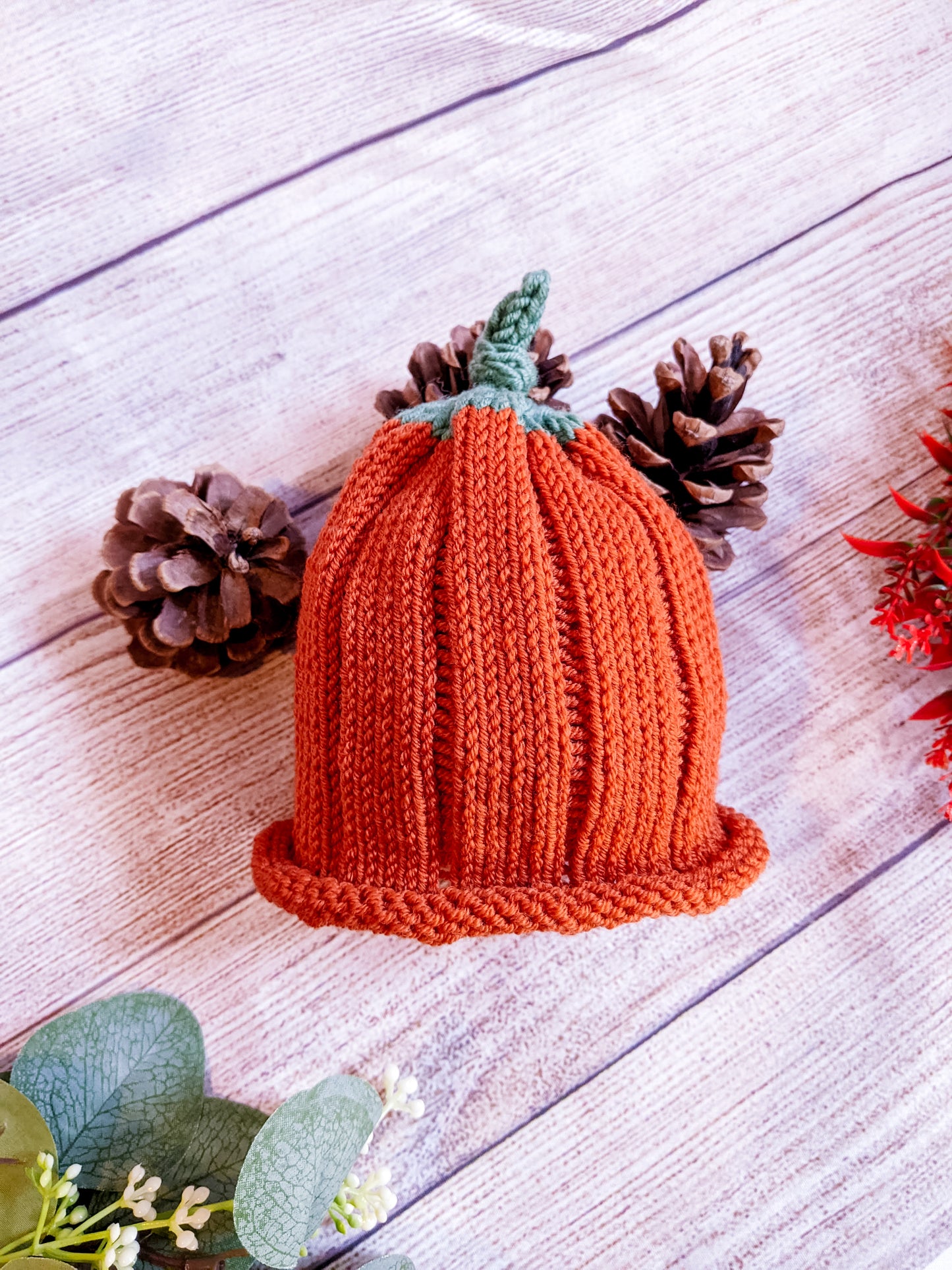 Baby Pumpkin Hat - Merino wool