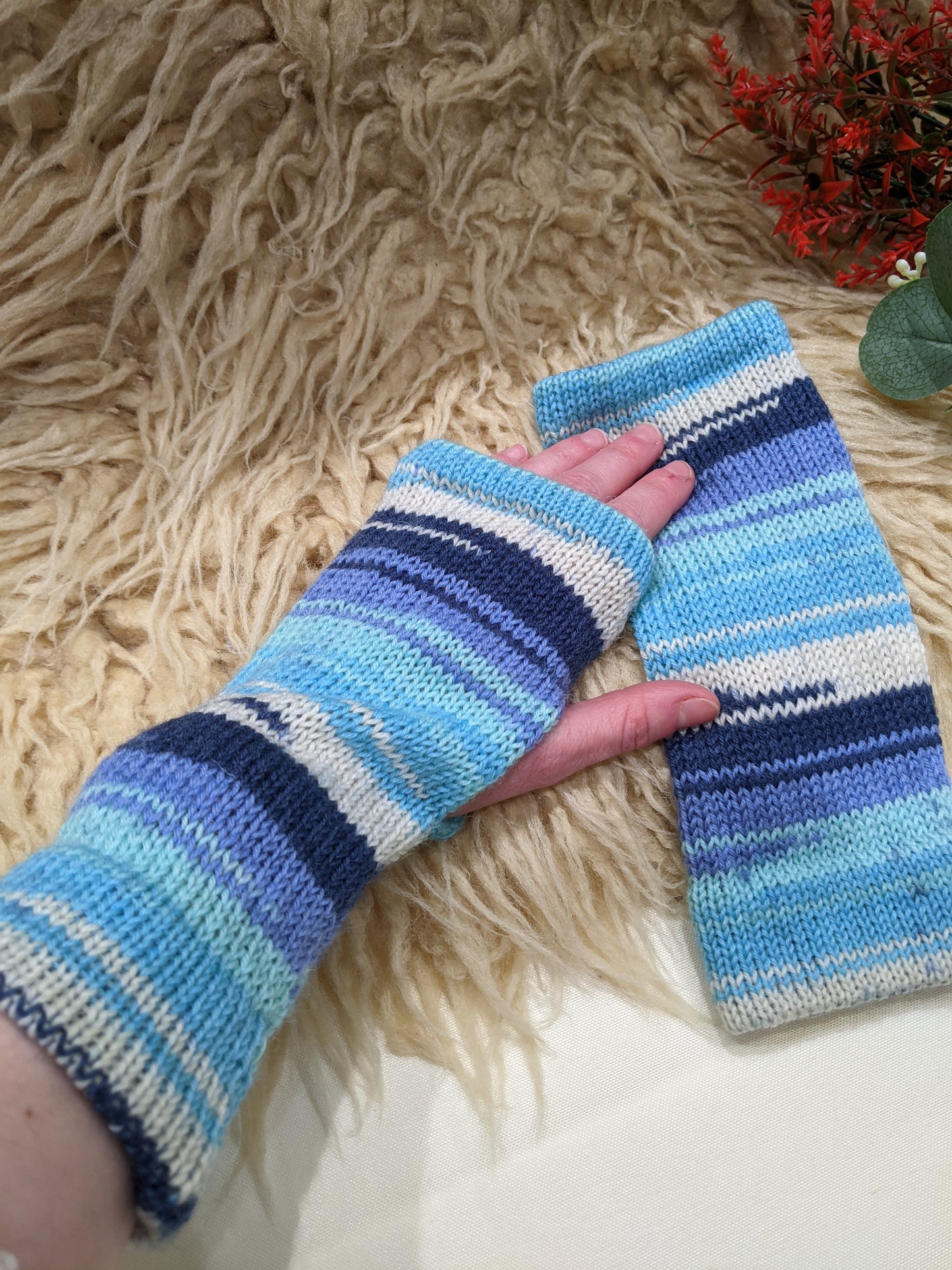 Wrist Warmers - 4 colour choices. One Size (Blended Wool)