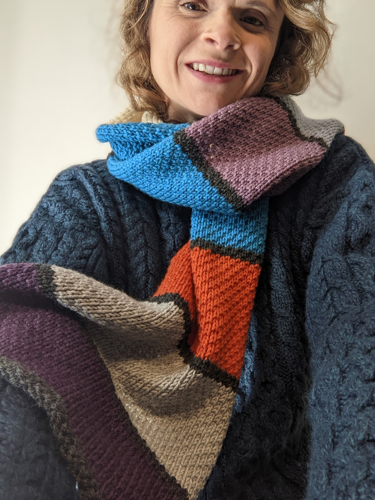SALE: Merino Multicoloured Textured Scarf