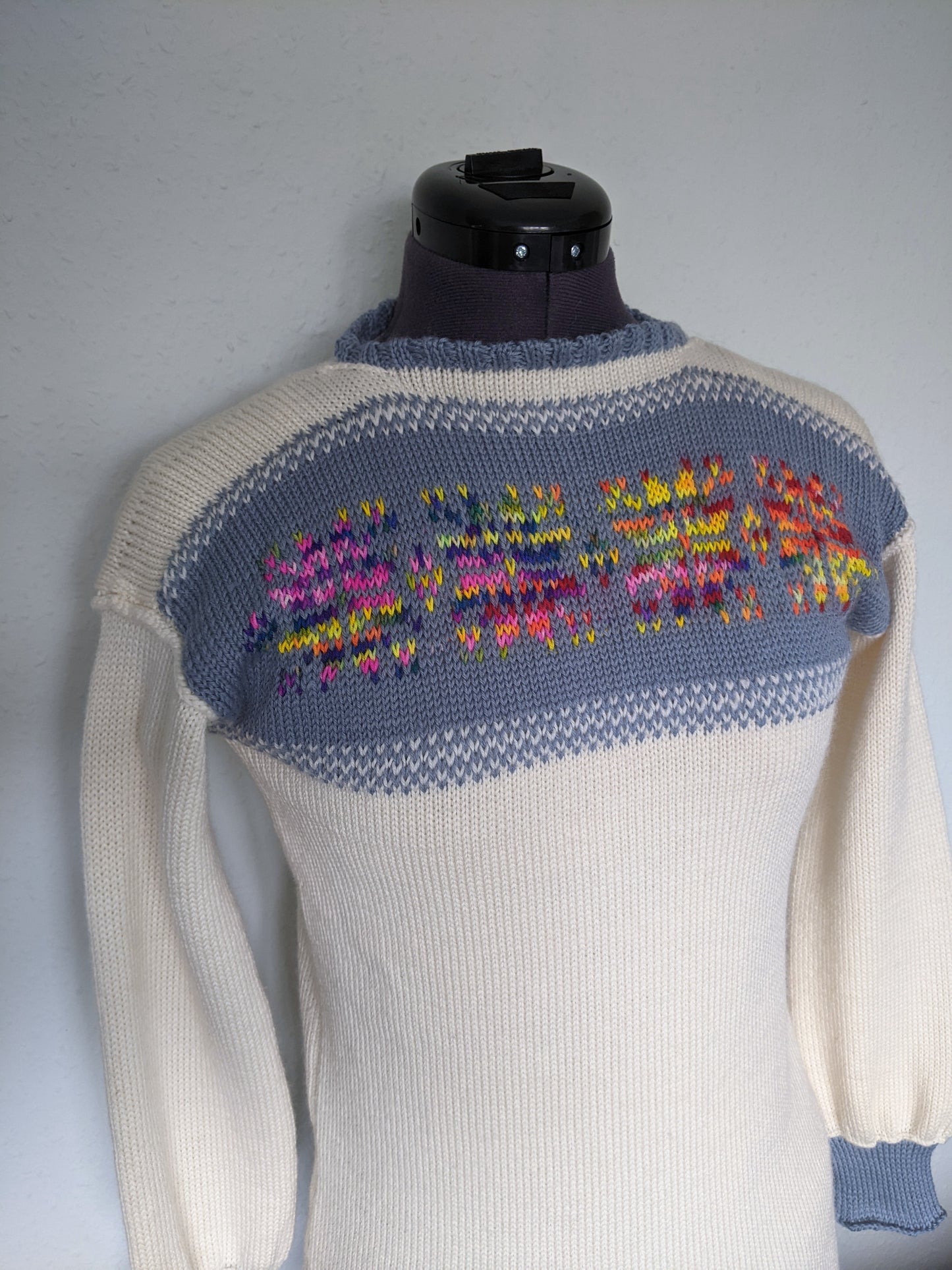 'Rainbow Snowflake' Merino Jumper (Made to order)