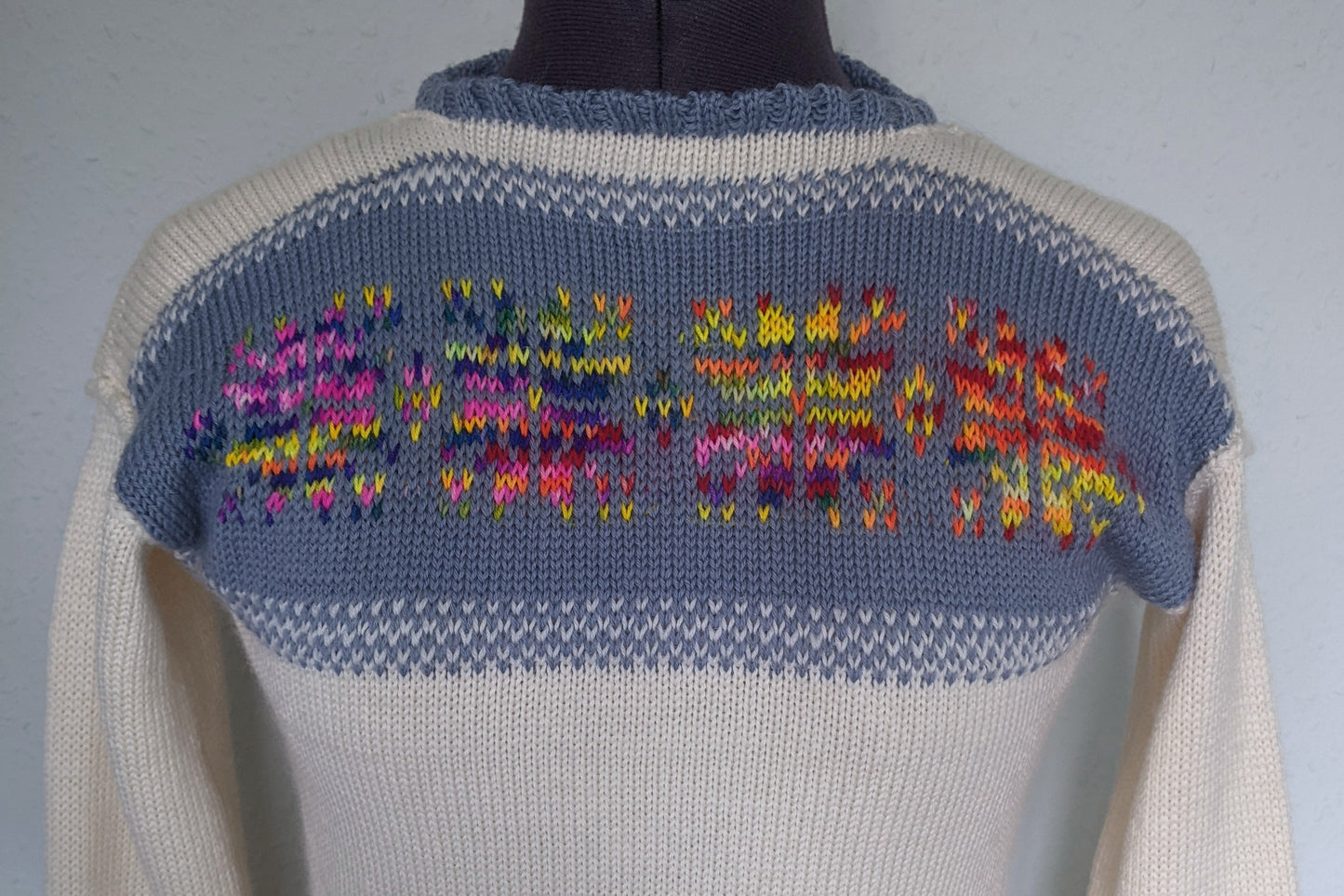 'Rainbow Snowflake' Merino Jumper (Made to order)