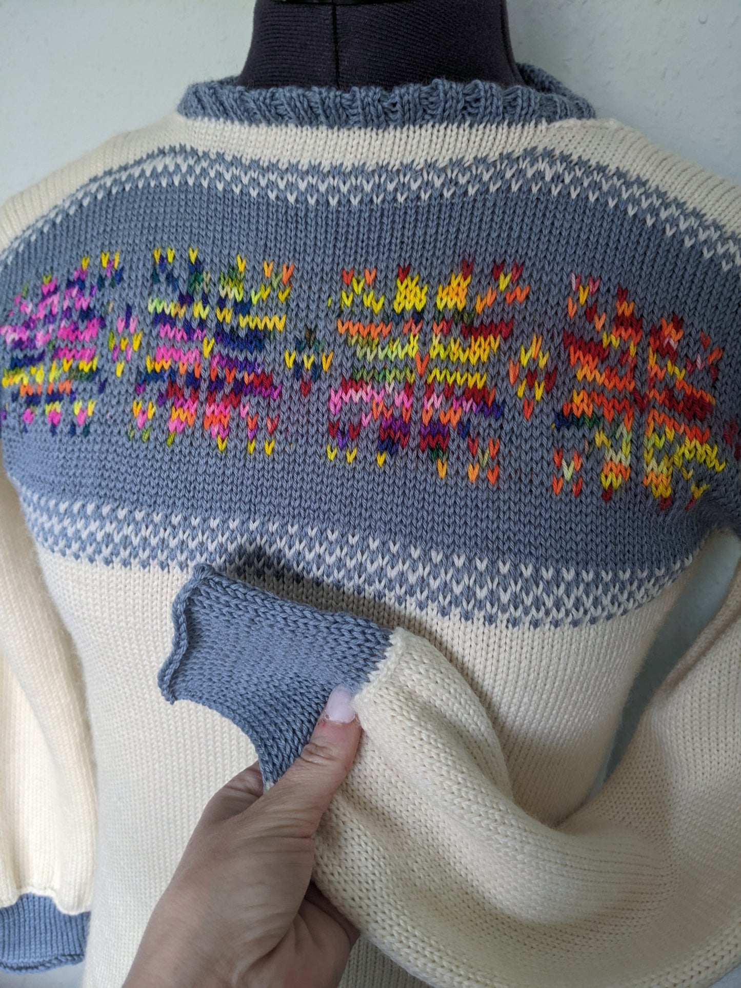 'Rainbow Snowflake' Merino Jumper (Made to order)