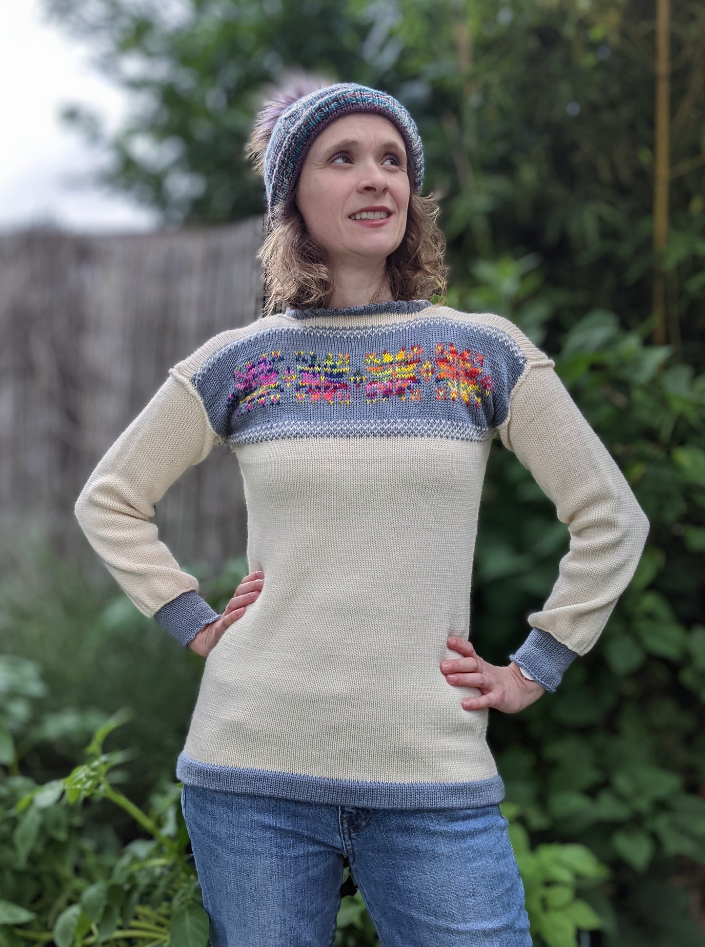 'Rainbow Snowflake' Merino Jumper (Made to order)