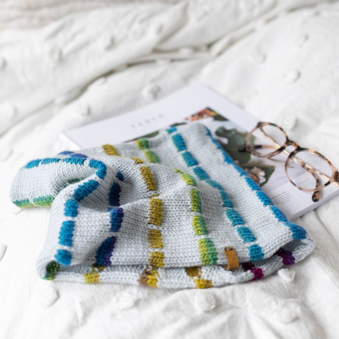 Merino Spotty Snood (Pale Blue)