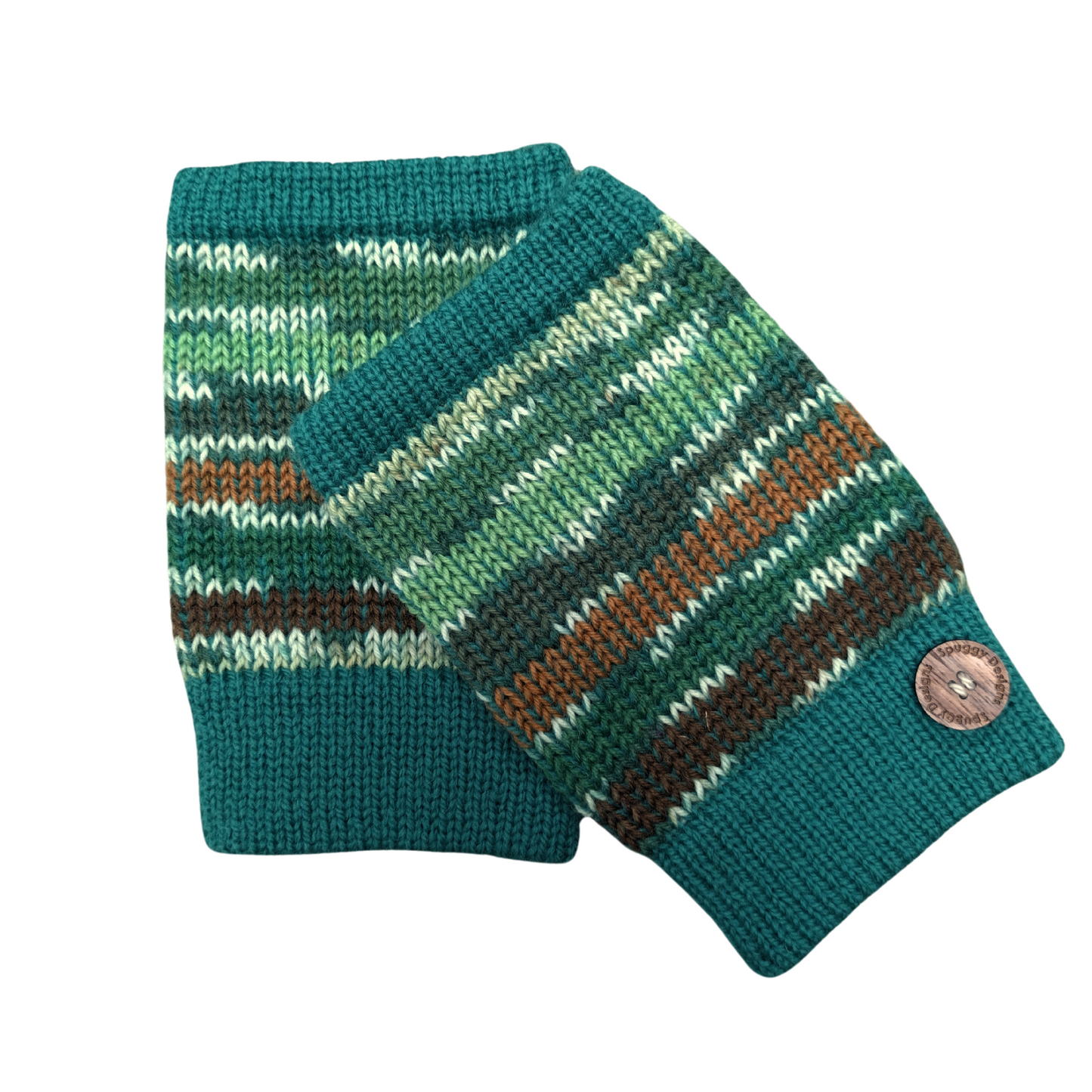Camo Hand Warmers – Handmade Wool & Merino Fingerless Gloves for Outdoor Wear