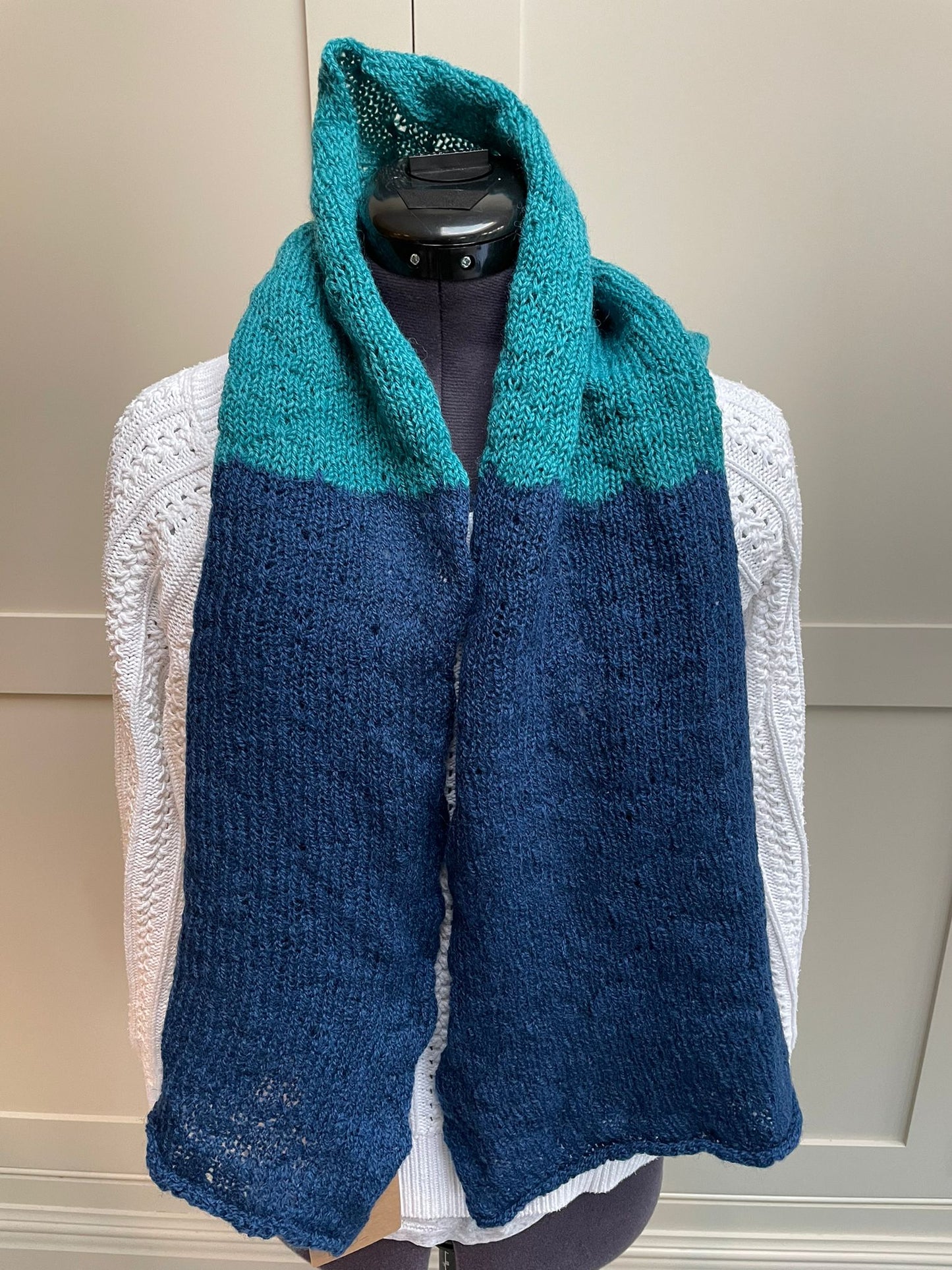 British Wool Scarf - Handmade using hand dyed yarn