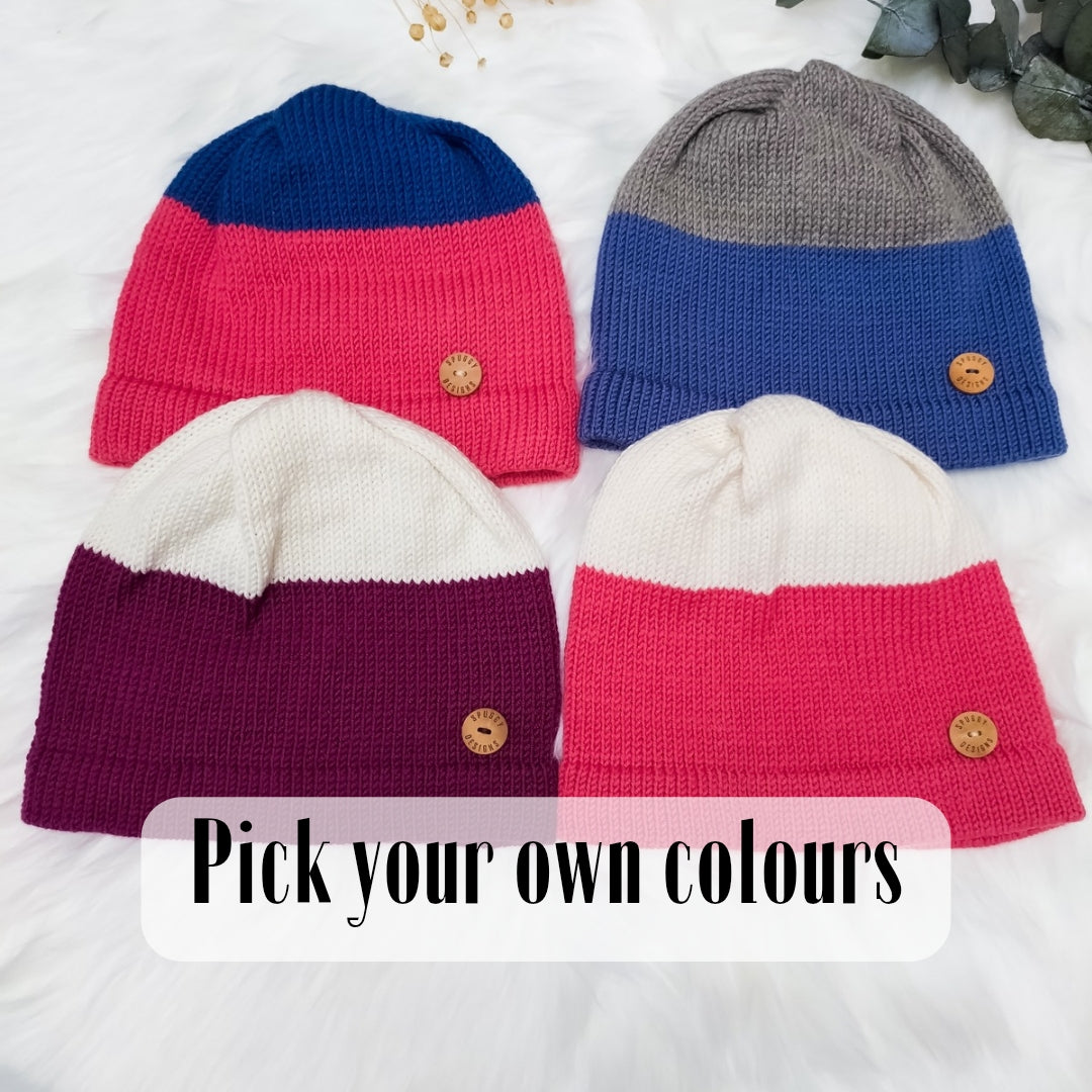Made For You – Custom Duo Colour Merino Beanie