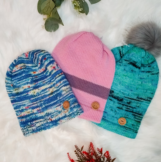 Merino Wool Slouch Hats (different colours & styles - sustainable knitted hats