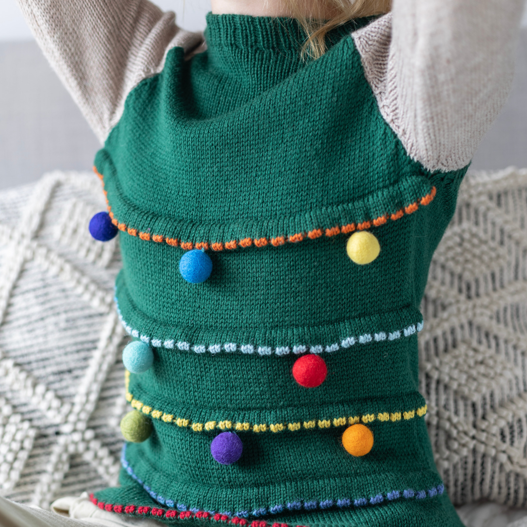 Adults Merino Wool Winter 'Garland' Jumper (Made to order)