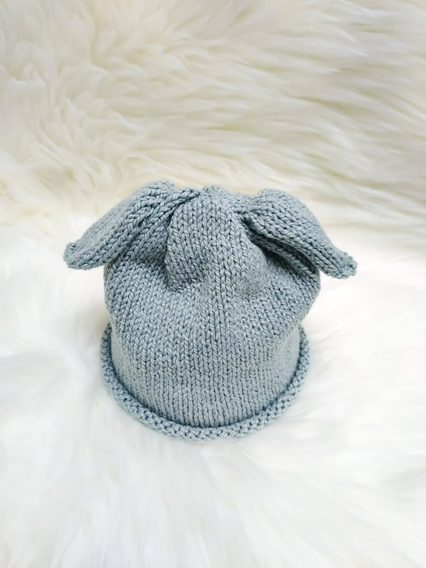 Baby Bunny Hat – 6–12 Months, Soft Cotton or Merino | 6 Colours