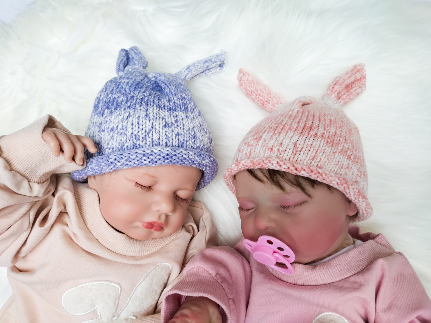 Baby Bunny Hat – 6–12 Months, Soft Cotton or Merino | 6 Colours