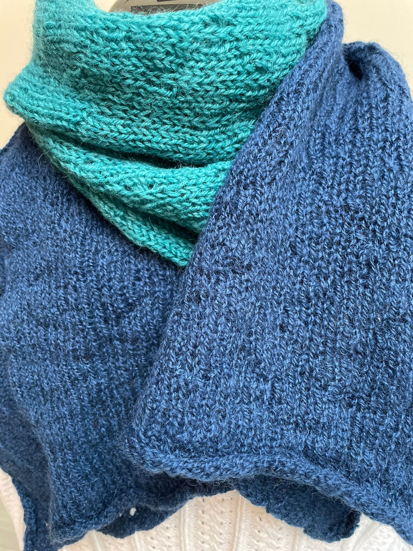British Wool Scarf - Handmade using hand dyed yarn