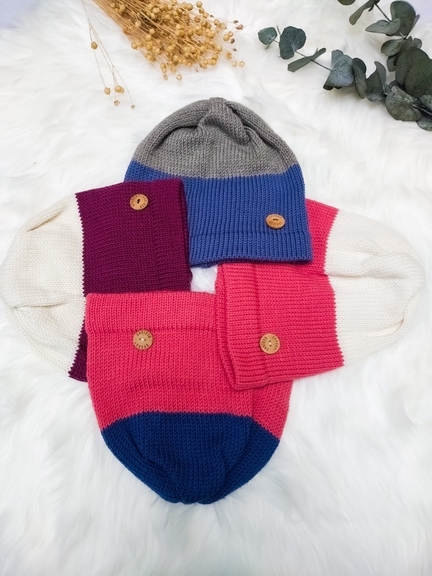 Duo Colour Merino Wool Beanie – Ready to Ship