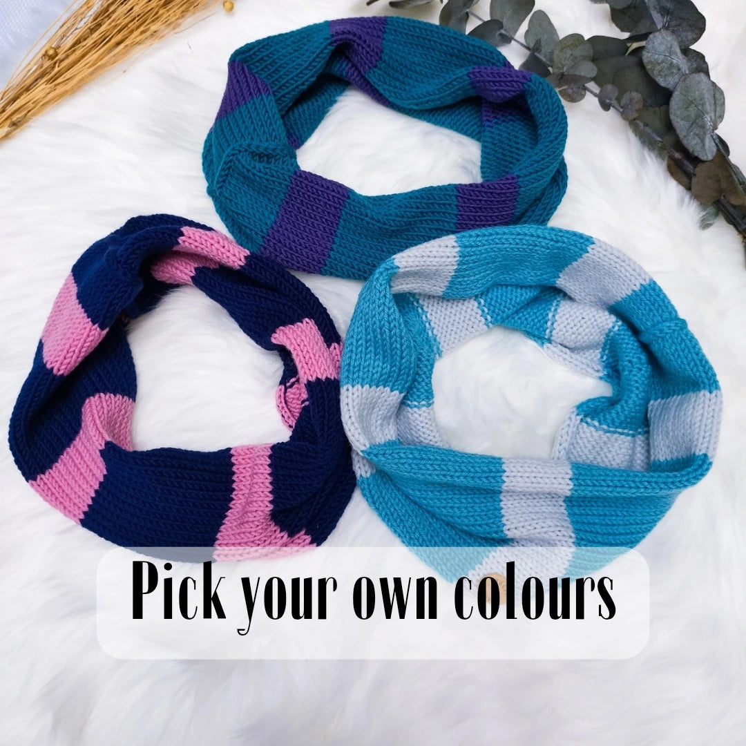 Made For You – Custom Bold Stripe Merino Snood
