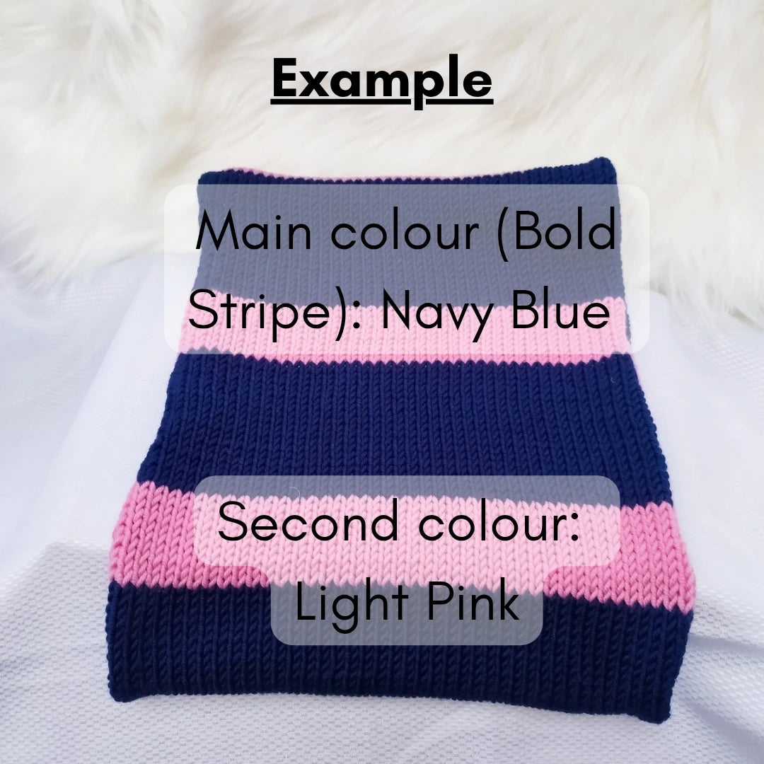 Made For You – Custom Bold Stripe Merino Snood