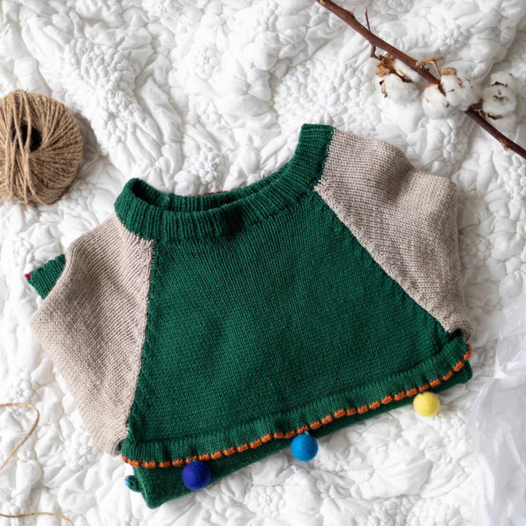 Adults Merino Wool Winter 'Garland' Jumper (Made to order)