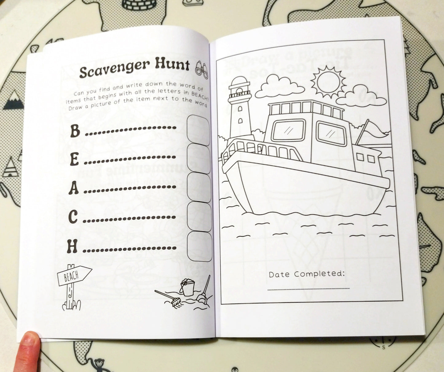 Summertime Kids Activity Book - A5 Notebook. Dot to Dot, word searches & more
