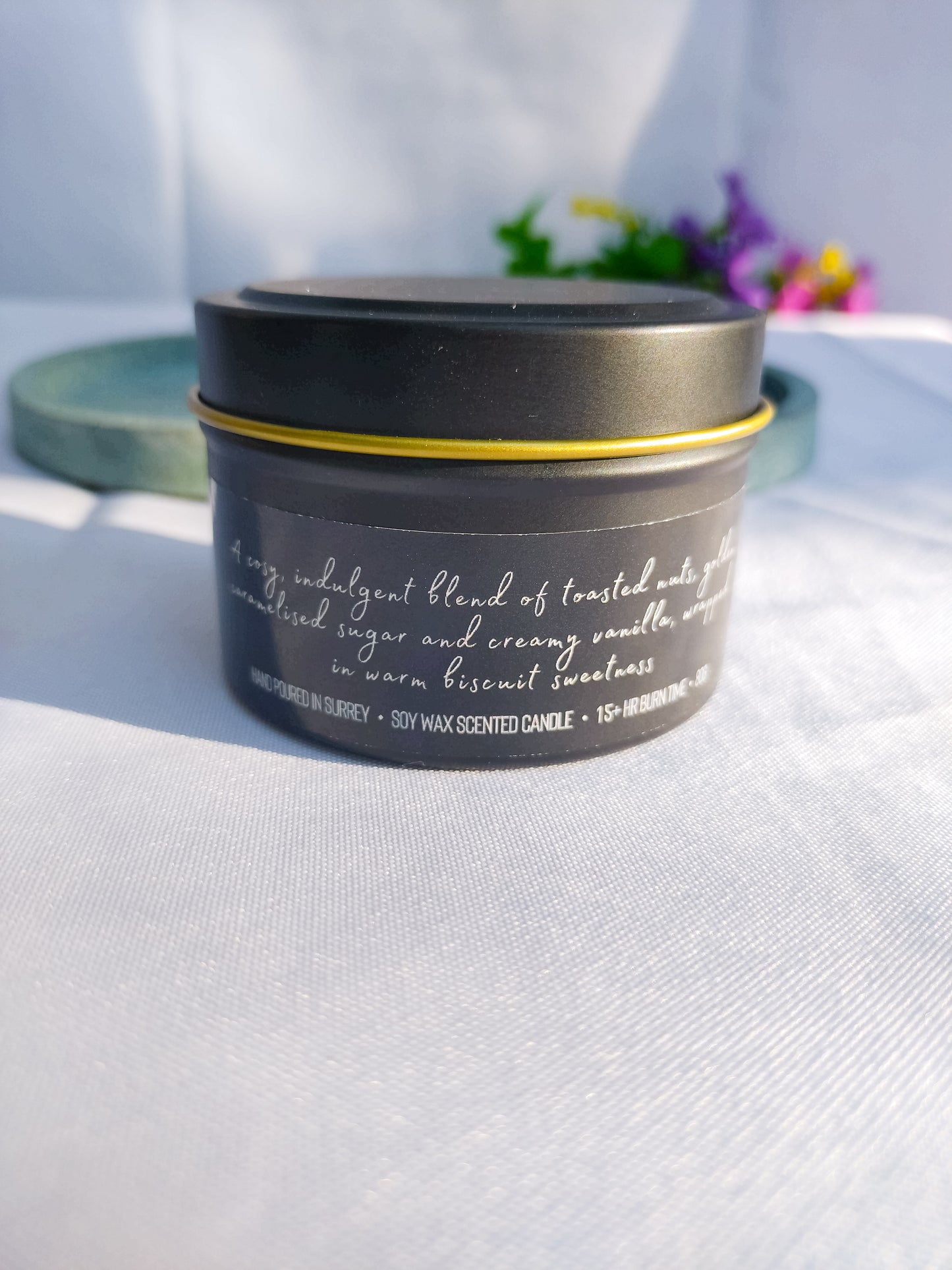 [New] Café Biscuit Soy Wax Candle – Warm Caramel & Vanilla Bakery Scent (Hand Poured)