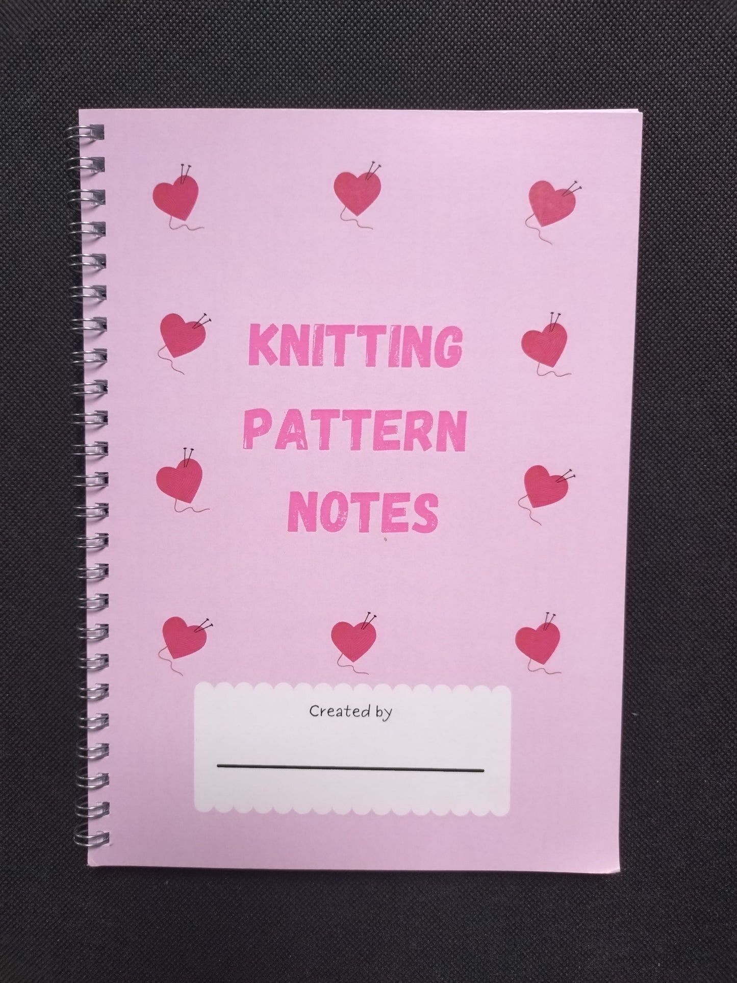 SALE: Heart Knitting Pattern Notebook (A5)