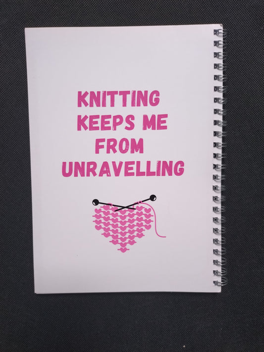 SALE: Heart Knitting Pattern Notebook (A5)