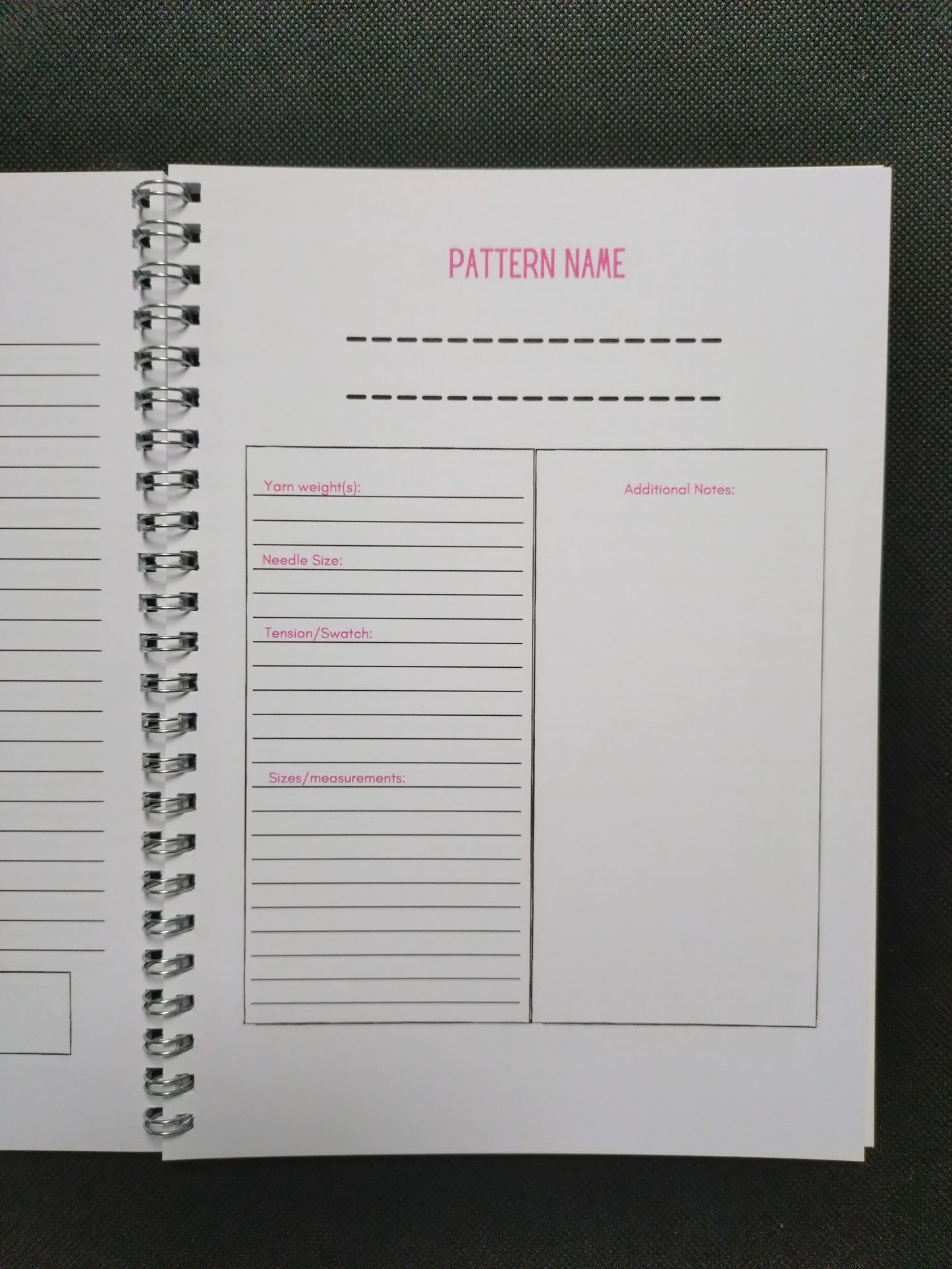 SALE: Heart Knitting Pattern Notebook (A5)