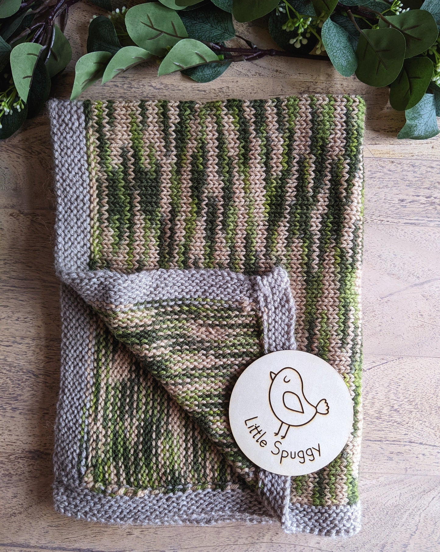 SALE: Camo Baby Blanket - Handmade wool blanket