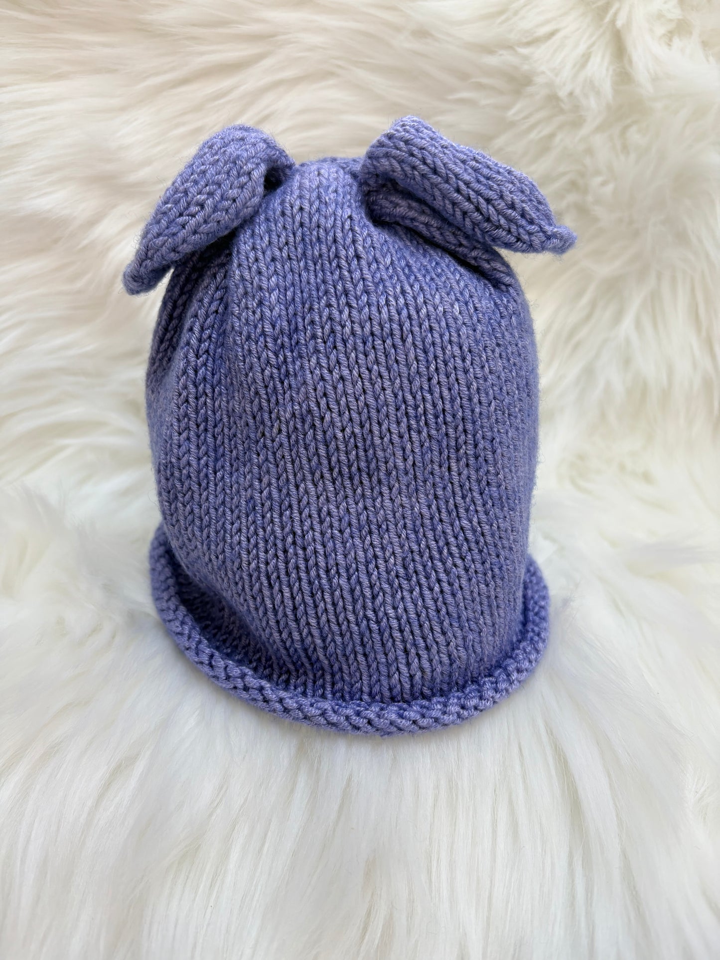 Baby Bunny Hat – 6–12 Months, Soft Cotton or Merino | 6 Colours