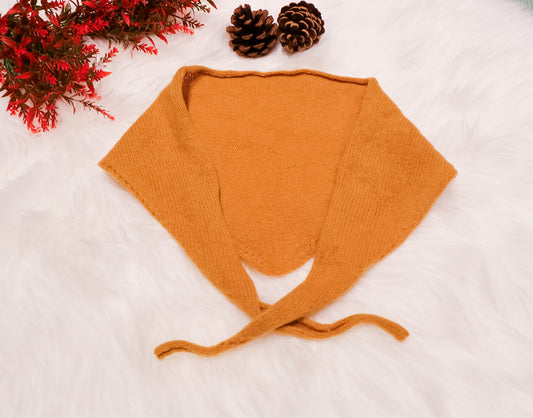 Golden Yellow Triangle Scarf - British Wool