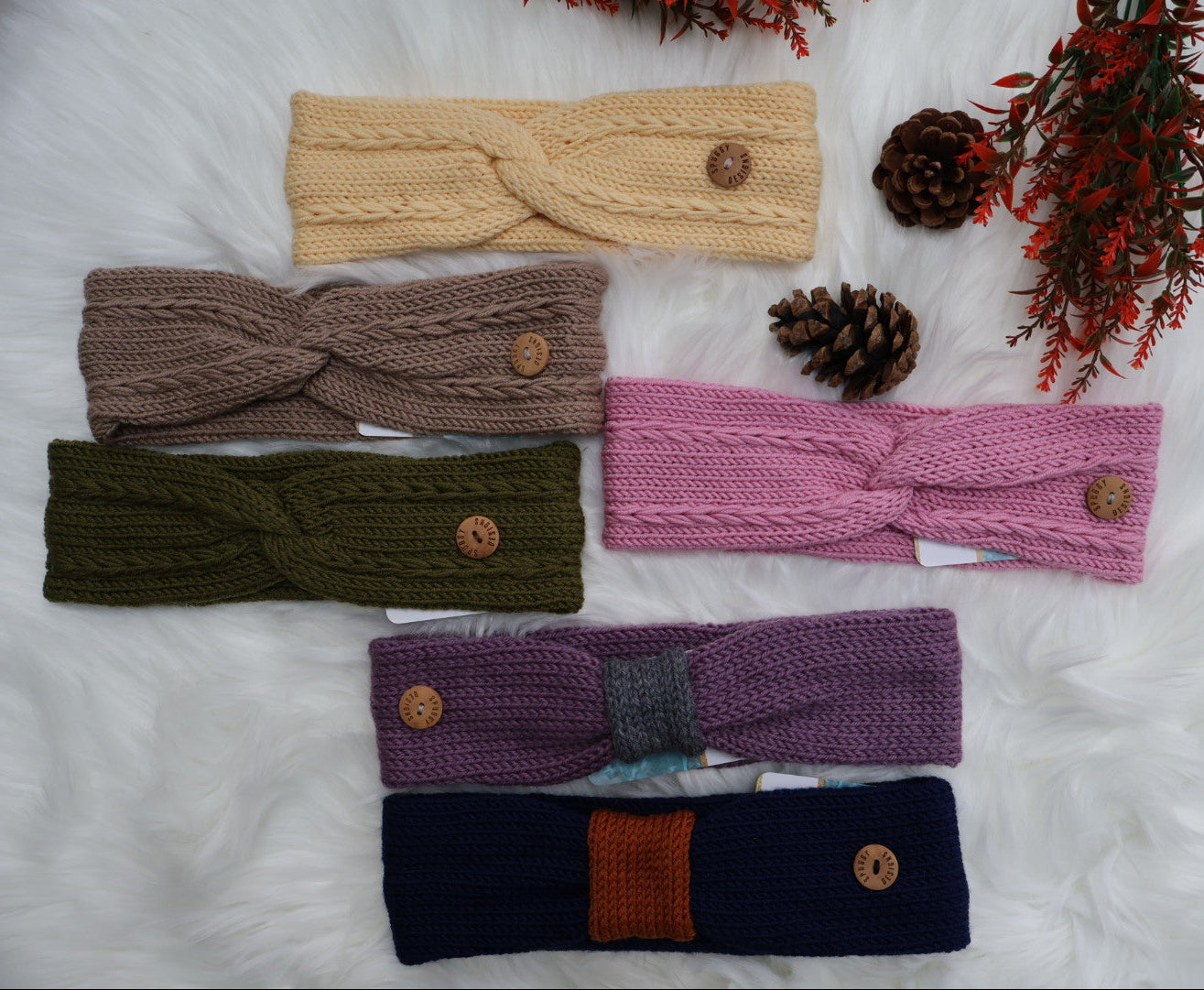 Ready-to-Ship | Handmade Merino Wool Braid Cable Knit Headband (M/L) – Sustainable Christmas Gift