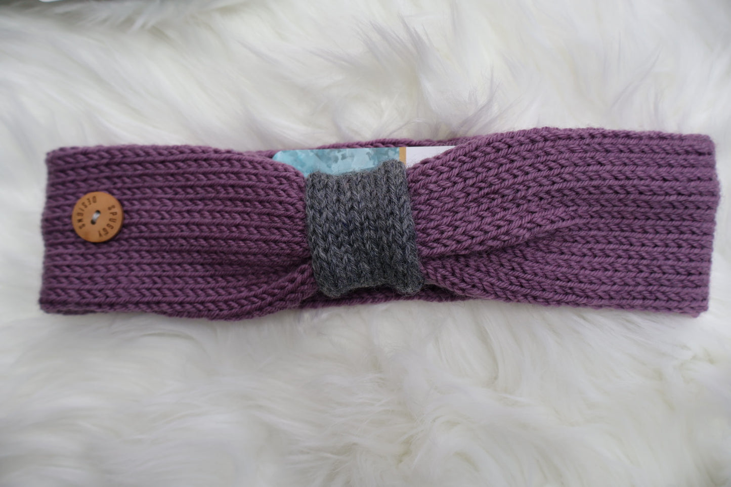 Ready-to-Ship | Handmade Merino Wool Braid Cable Knit Headband (M/L) – Sustainable Christmas Gift
