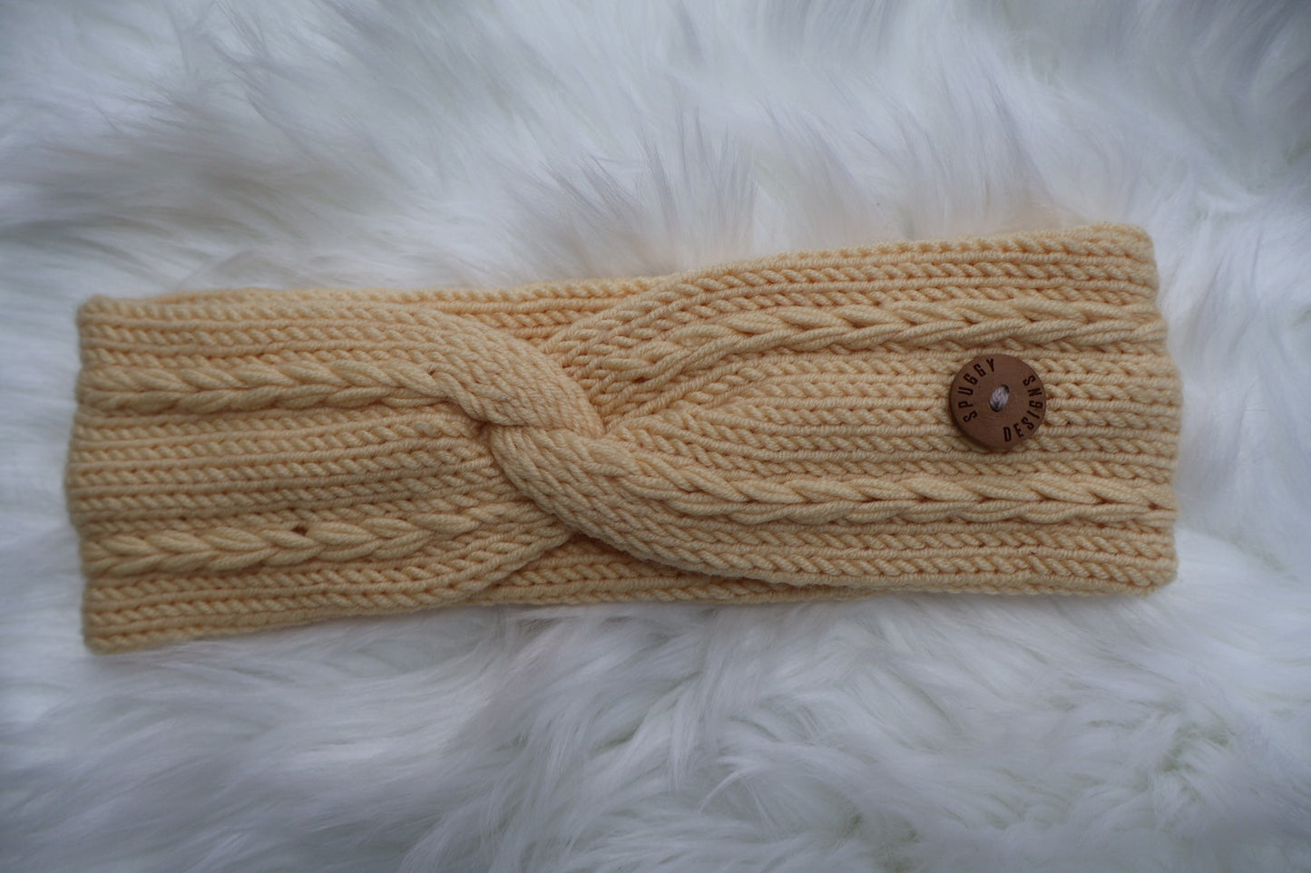 Ready-to-Ship | Handmade Merino Wool Braid Cable Knit Headband (M/L) – Sustainable Christmas Gift