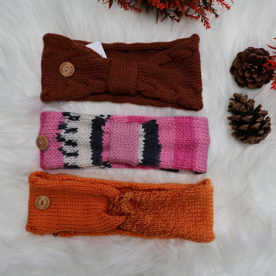 Ready-to-Ship | Handmade Merino Wool Knit Headband (S/M) – Sustainable Christmas Gift (Copy)